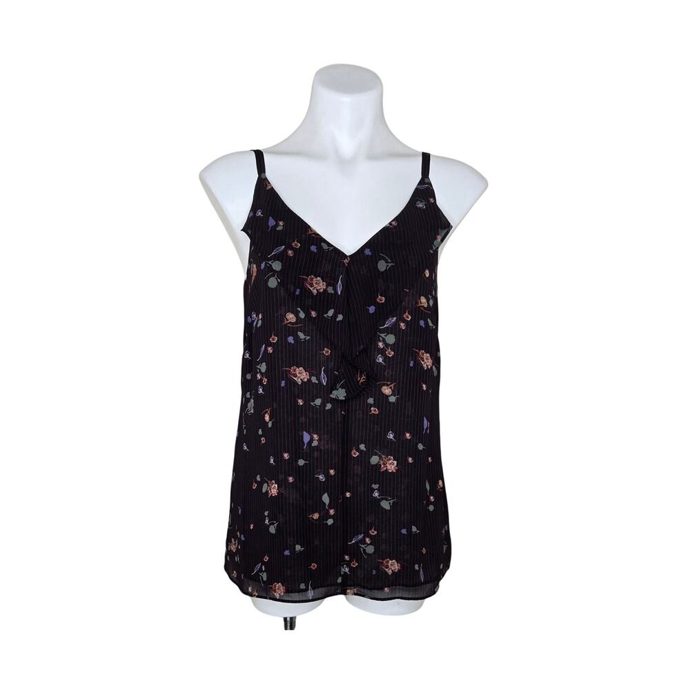 CABI Pinstripe Floral Cami Size Small